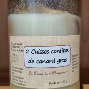 2 Cuisses Confites de Canard - Bocal