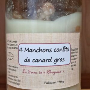 4 Manchons Confits de Canard - Bocal