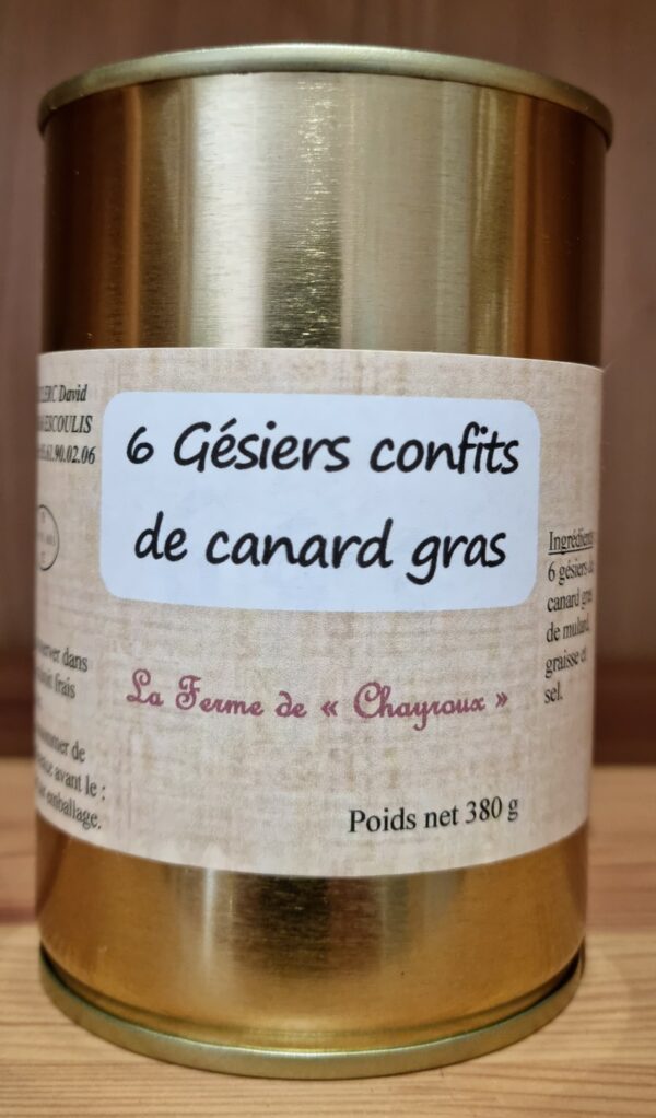 6 Gésiers Confits de Canard